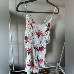 Abercrombie and Fitch Crotchet Lace Floral Romper